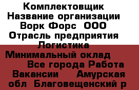 Комплектовщик › Название организации ­ Ворк Форс, ООО › Отрасль предприятия ­ Логистика › Минимальный оклад ­ 26 000 - Все города Работа » Вакансии   . Амурская обл.,Благовещенский р-н